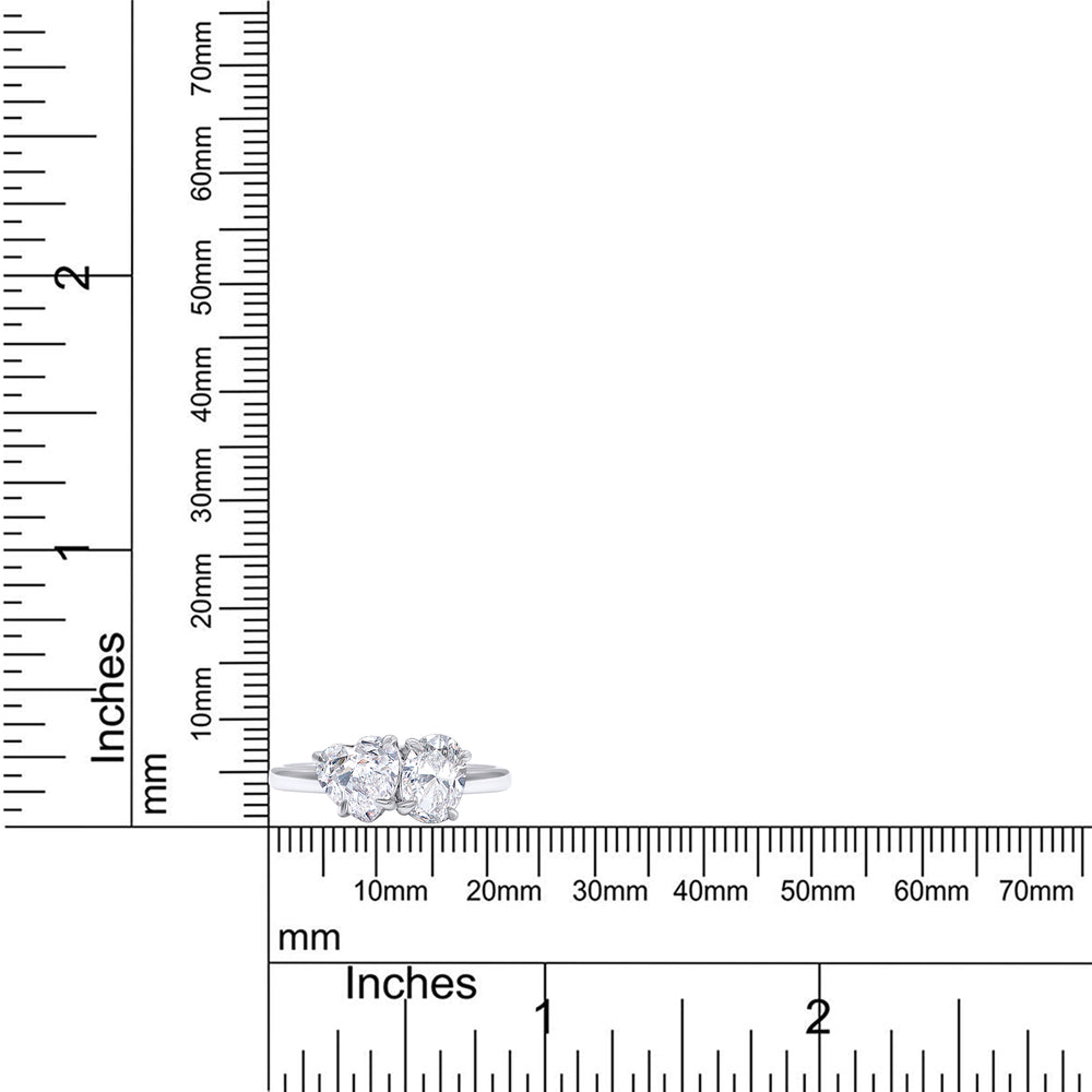 
                      
                        1 3/4 Carat Heart & Oval Cut Lab Created Moissanite Diamond Toi Et Moi 2-Stone Engagement Ring For Women In 925 Sterling Silver
                      
                    