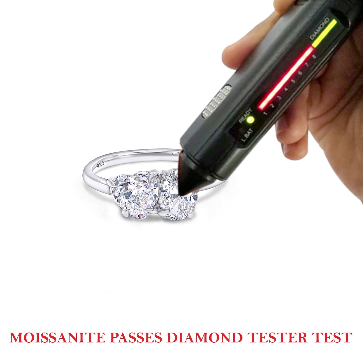 1 3/4 Carat Heart & Oval Cut Lab Created Moissanite Diamond Toi Et Moi 2-Stone Engagement Ring For Women In 925 Sterling Silver