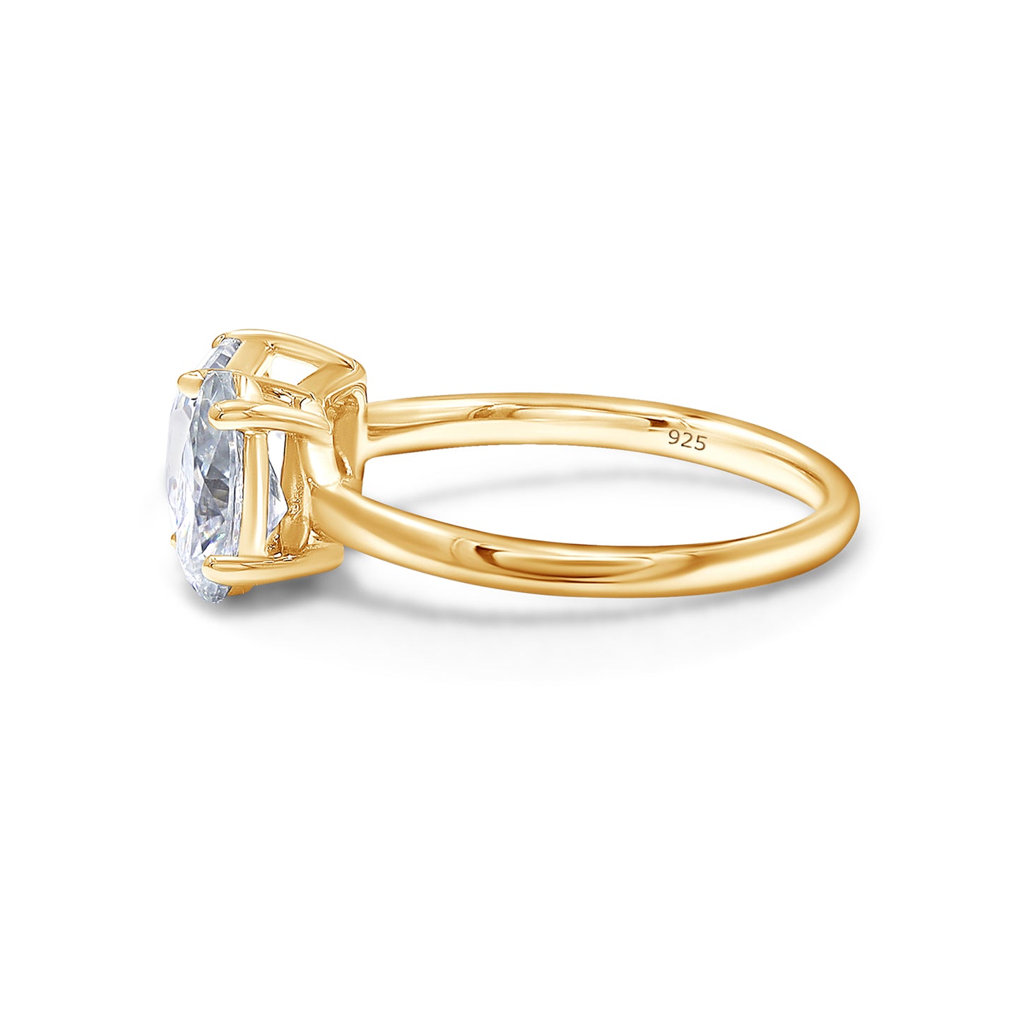 2 1/3 Carat Pear & Asscher Lab Created Moissanite Diamond Toi Et Moi 2-Stone Engagement Ring For Women In 925 Sterling Silver