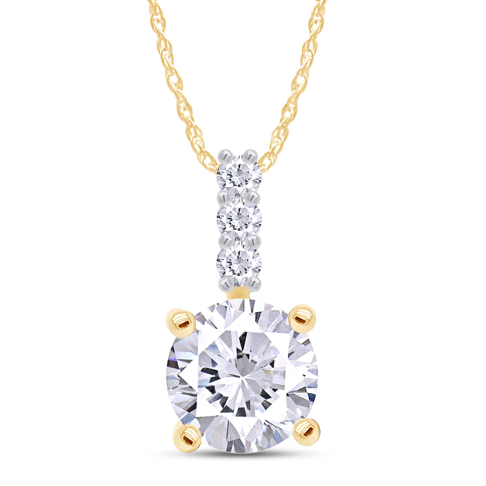 
                      
                        7.5MM Round Lab Created Moissanite Diamond Solitaire Pendant & Stud Earrings Jewelry Set In 925 Sterling Silver
                      
                    