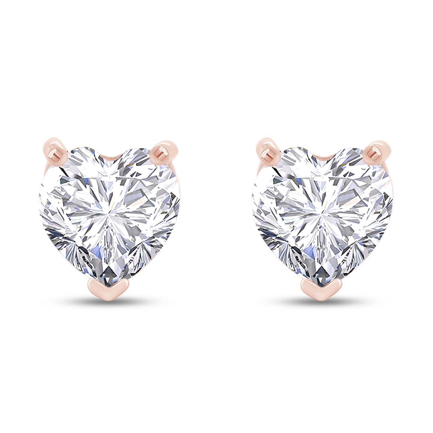 Load image into Gallery viewer, 5 1/4 Carat 8MM Heart Cut Lab Created Moissanite Diamond Solitaire Pendant &amp;amp; Stud Earrings Jewelry Set In 925 Sterling Silver

