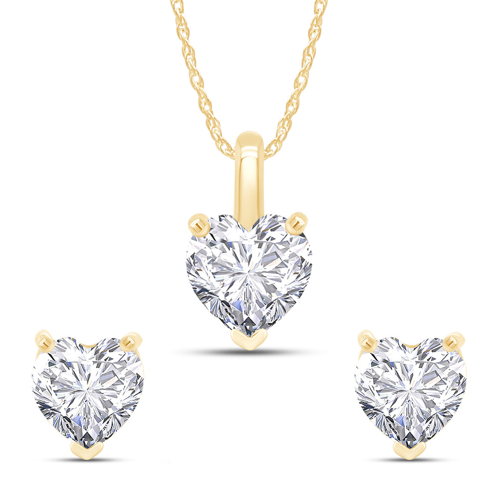 
                      
                        5 1/4 Carat 8MM Heart Cut Lab Created Moissanite Diamond Solitaire Pendant & Stud Earrings Jewelry Set In 925 Sterling Silver
                      
                    