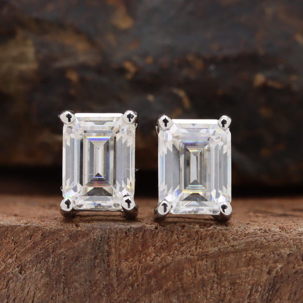 
                      
                        8X6MM Emerald Cut Lab Created Moissanite Diamond Solitaire Pendant & Stud Earrings Jewelry Set In 925 Sterling Silver
                      
                    