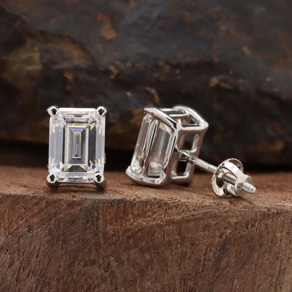 
                      
                        8X6MM Emerald Cut Lab Created Moissanite Diamond Solitaire Pendant & Stud Earrings Jewelry Set In 925 Sterling Silver
                      
                    