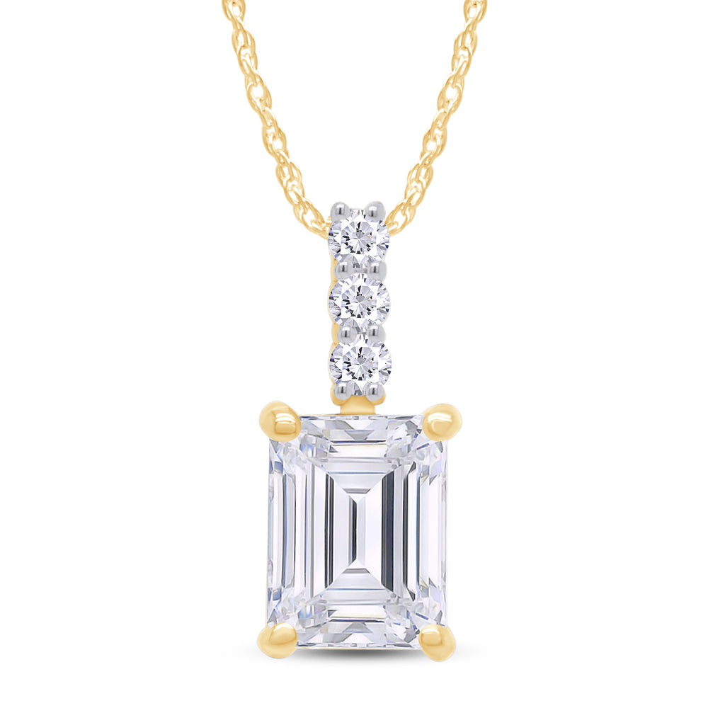 
                      
                        8X6MM Emerald Cut Lab Created Moissanite Diamond Solitaire Pendant & Stud Earrings Jewelry Set In 925 Sterling Silver
                      
                    