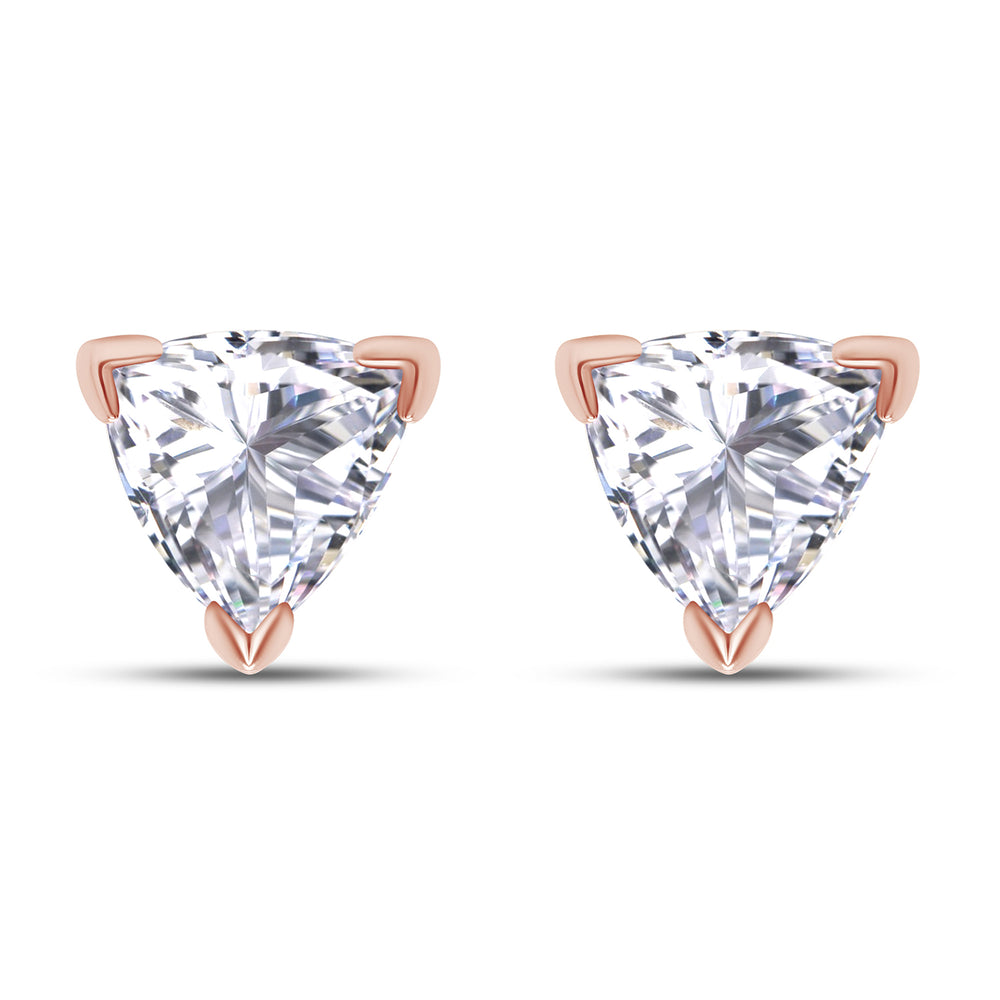 
                      
                        8MM Trillion Cut Lab Created Moissanite Diamond Solitaire Pendant & Stud Earrings Jewelry Set In 925 Sterling Silver
                      
                    