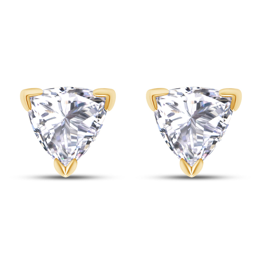 
                      
                        8MM Trillion Cut Lab Created Moissanite Diamond Solitaire Pendant & Stud Earrings Jewelry Set In 925 Sterling Silver
                      
                    