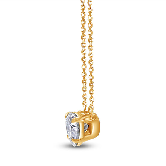 Load image into Gallery viewer, 1 3/4 Carat Round &amp;amp; Heart Lab Created Moissanite Diamond Toi Et Moi 2 Stone Pendant Necklace In 925 Sterling Silver
