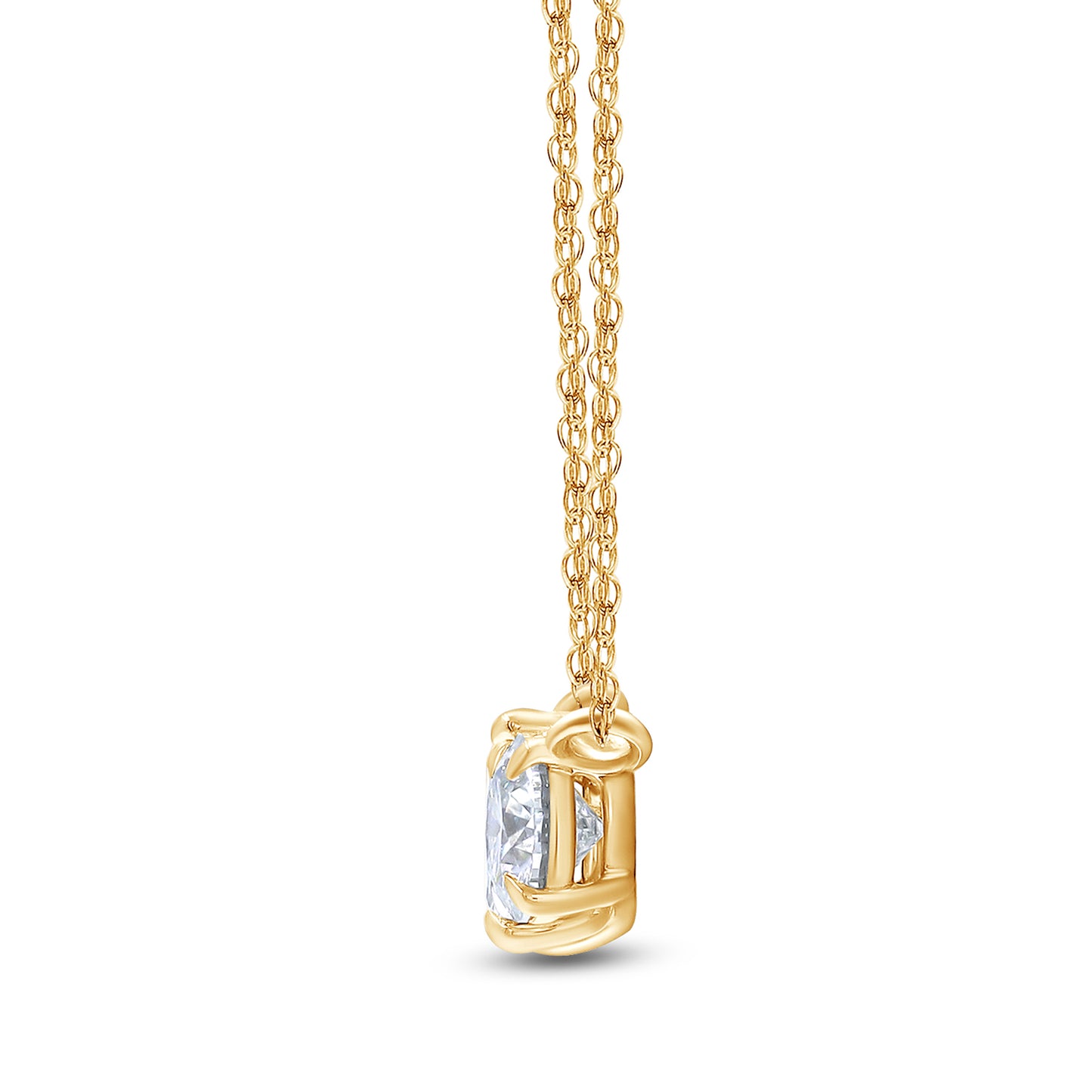 1 3/4 Carat Round & Emerald Lab Created Moissanite Diamond Toi Et Moi 2 Stone Pendant Necklace For Women In 925 Sterling Silver
