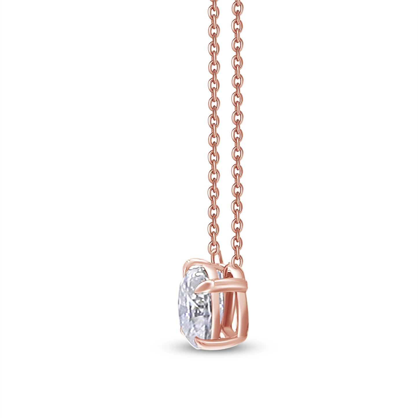 1 4/5 Carat Heart & Oval Lab Created Moissanite Diamond Toi Et Moi 2 Stone Pendant Necklace For Women In 925 Sterling Silver