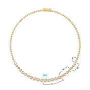 Lab Created Moissanite Diamond Tennis Miracle Set Necklace