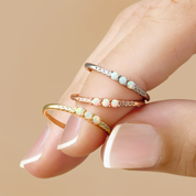 Created Opal Stackable Ring