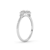 IGI Certified Halo Solitaire Engagement Ring