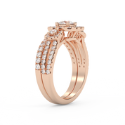 IGI Certified Lab Diamond Halo Bridal Set