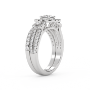 IGI Certified Lab Diamond Halo Bridal Set