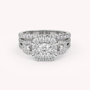 IGI Certified Lab Diamond Halo Bridal Set