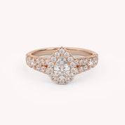 IGI Certified Lab Diamond Teardrop Solitaire Ring