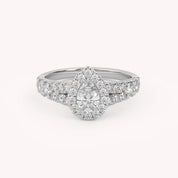 IGI Certified Lab Diamond Teardrop Solitaire Ring