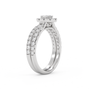 Oval Cut 1.20 Carat Lab Grown Diamond Halo Bridal Set Ring