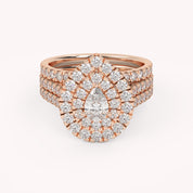 IGI Certified Pear and Round Bridal Set