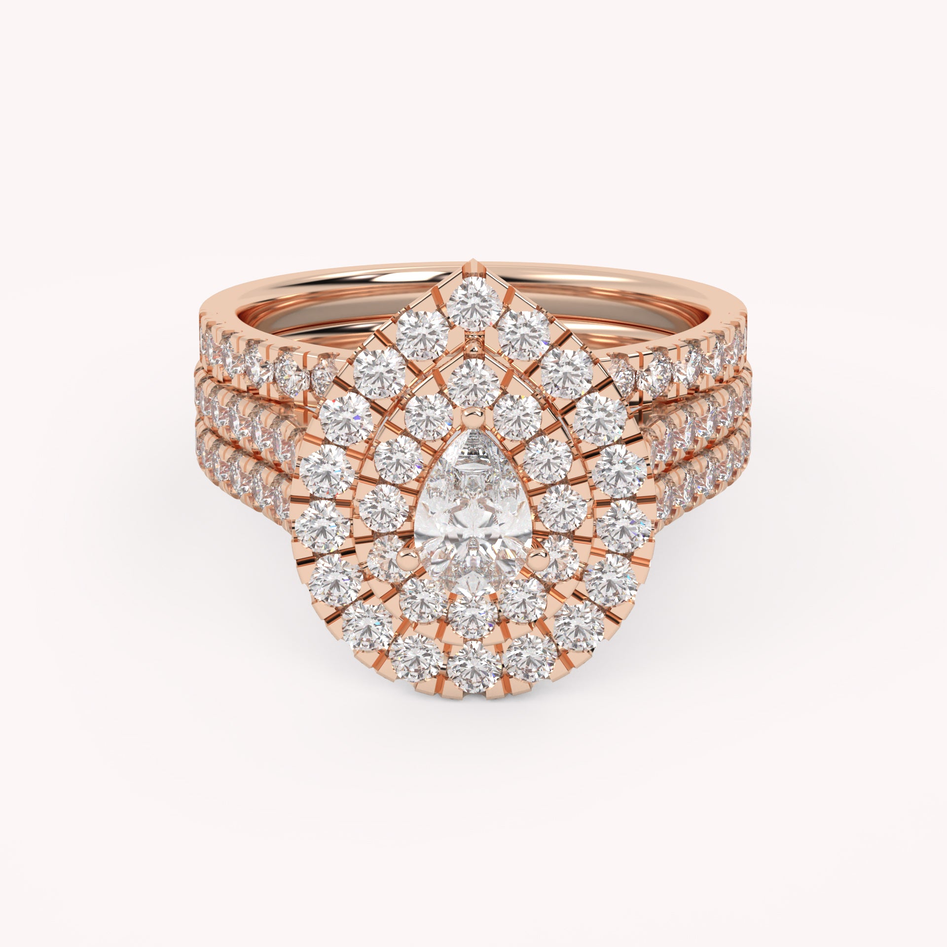 IGI Certified Pear and Round Bridal Set