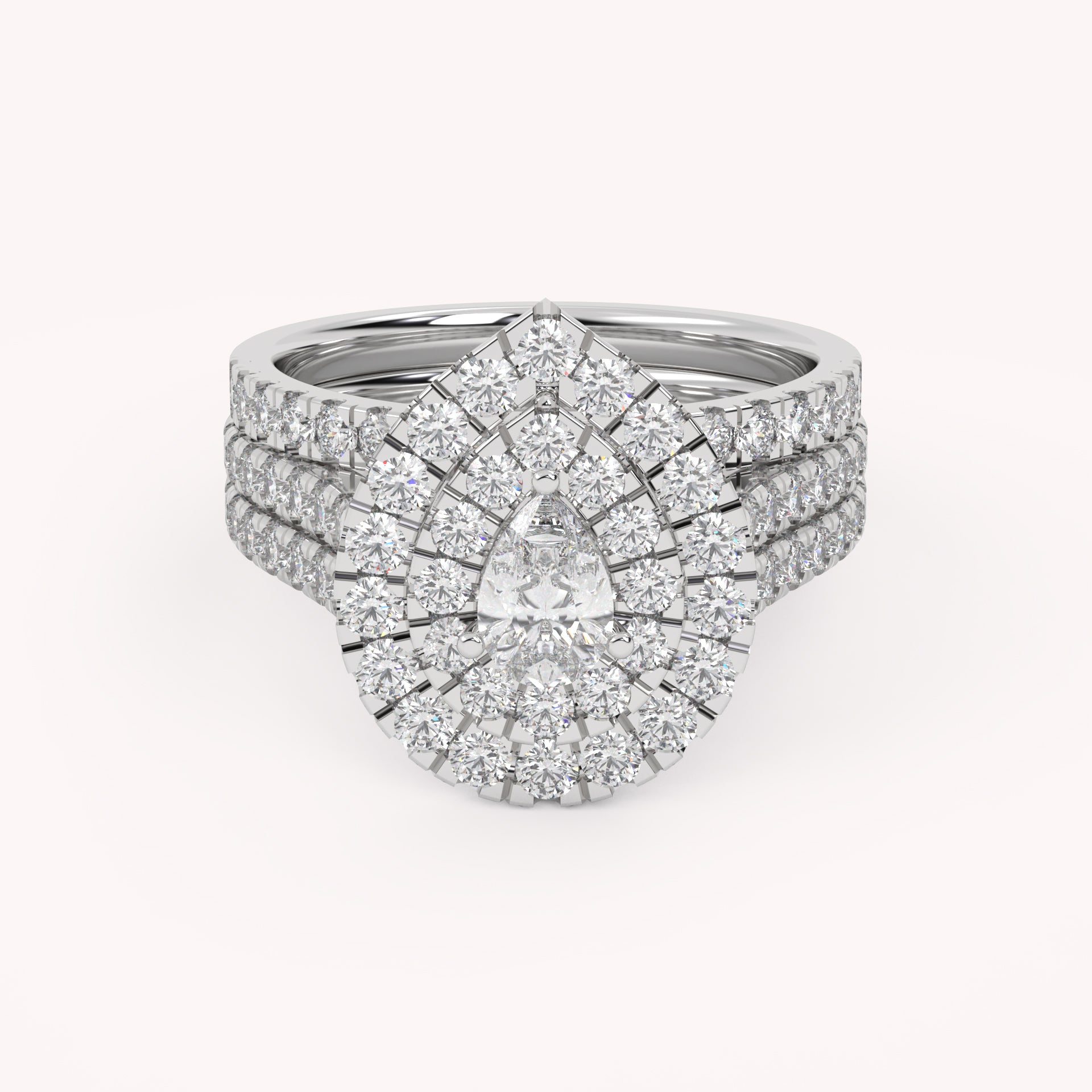 IGI Certified Pear and Round Bridal Set