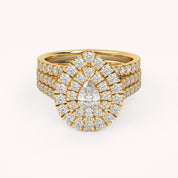 IGI Certified Pear and Round Bridal Set