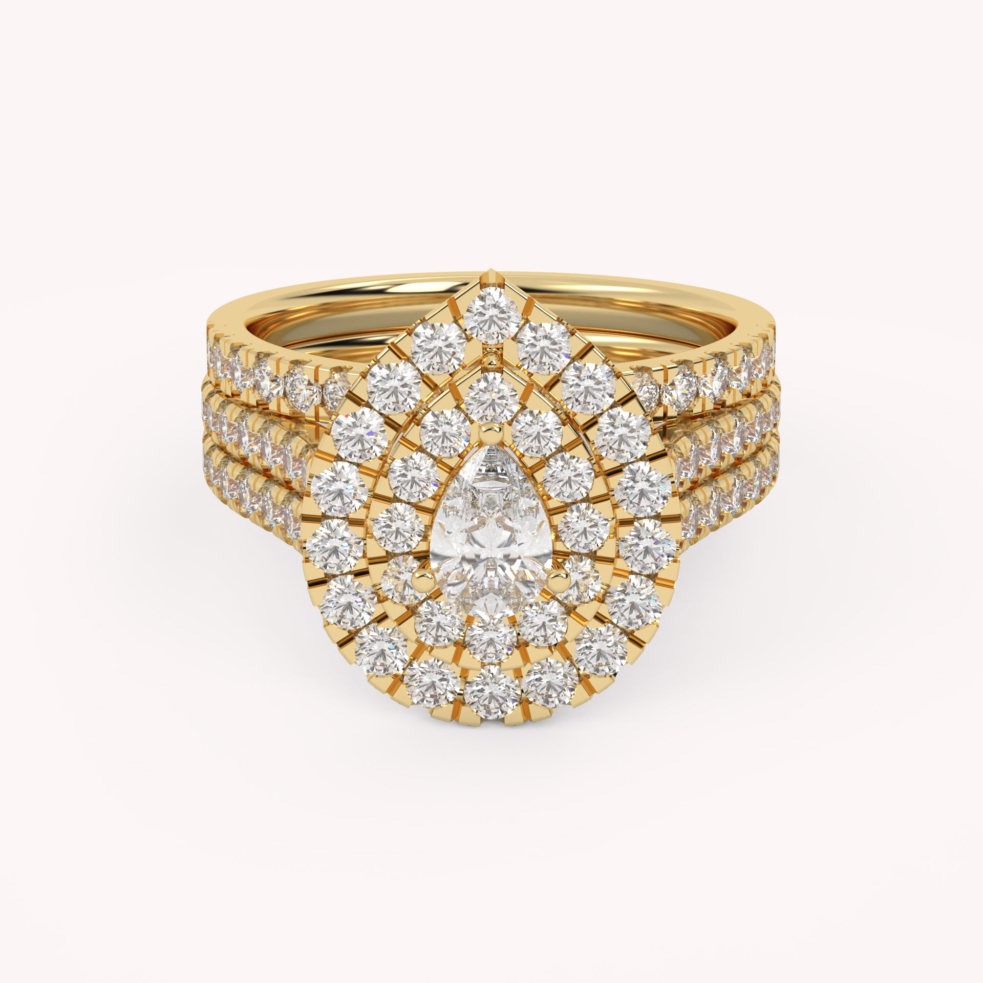 IGI Certified Pear and Round Bridal Set