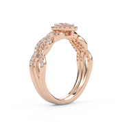 IGI 0.75 Carat Lab Diamond Infinity Halo Bridal Set Ring