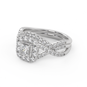 IGI Certified Infinity Halo Bridal Set Ring