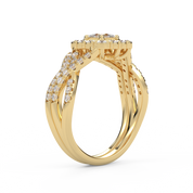 IGI Certified Infinity Halo Bridal Set Ring