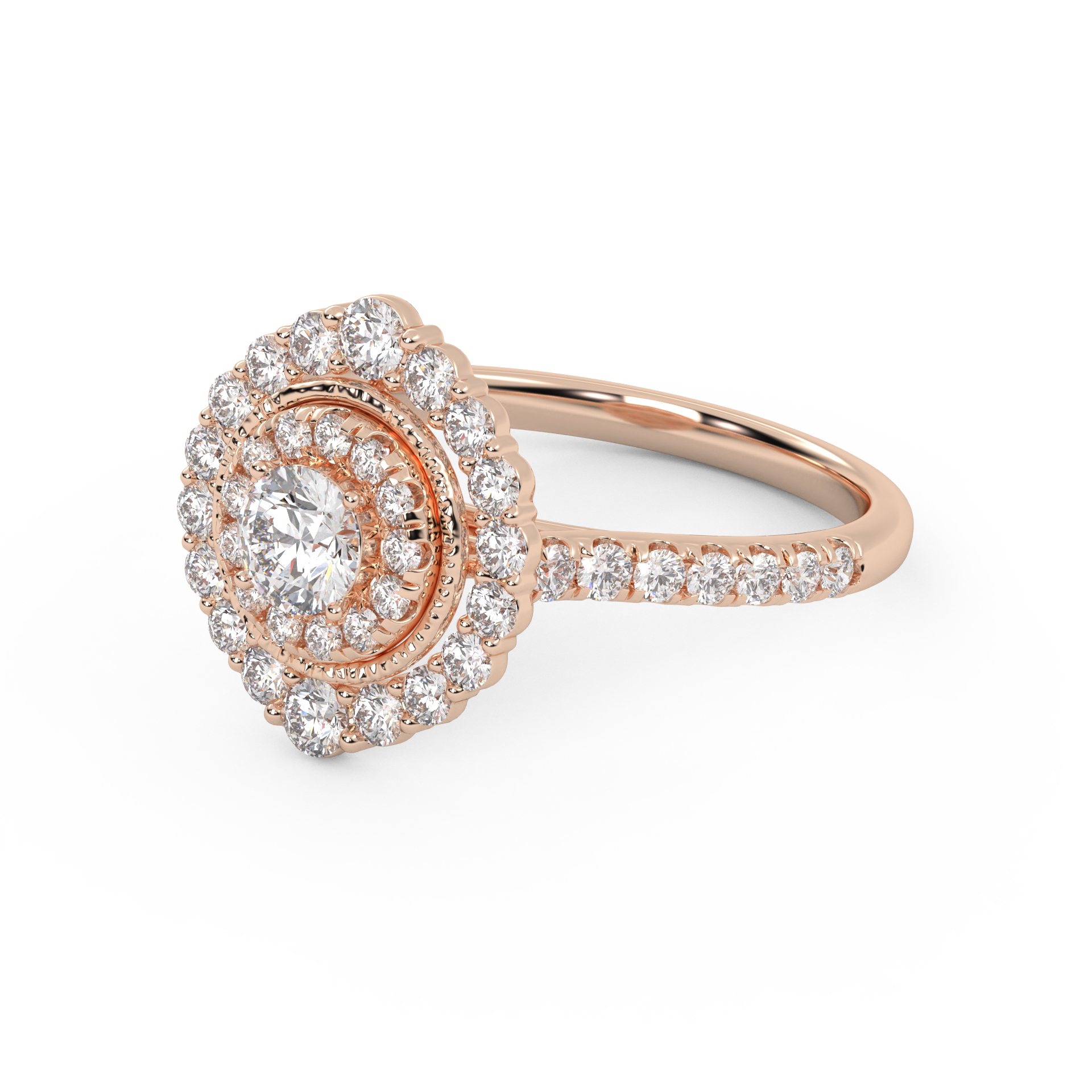 IGI Certified Round Lab Diamond Ring