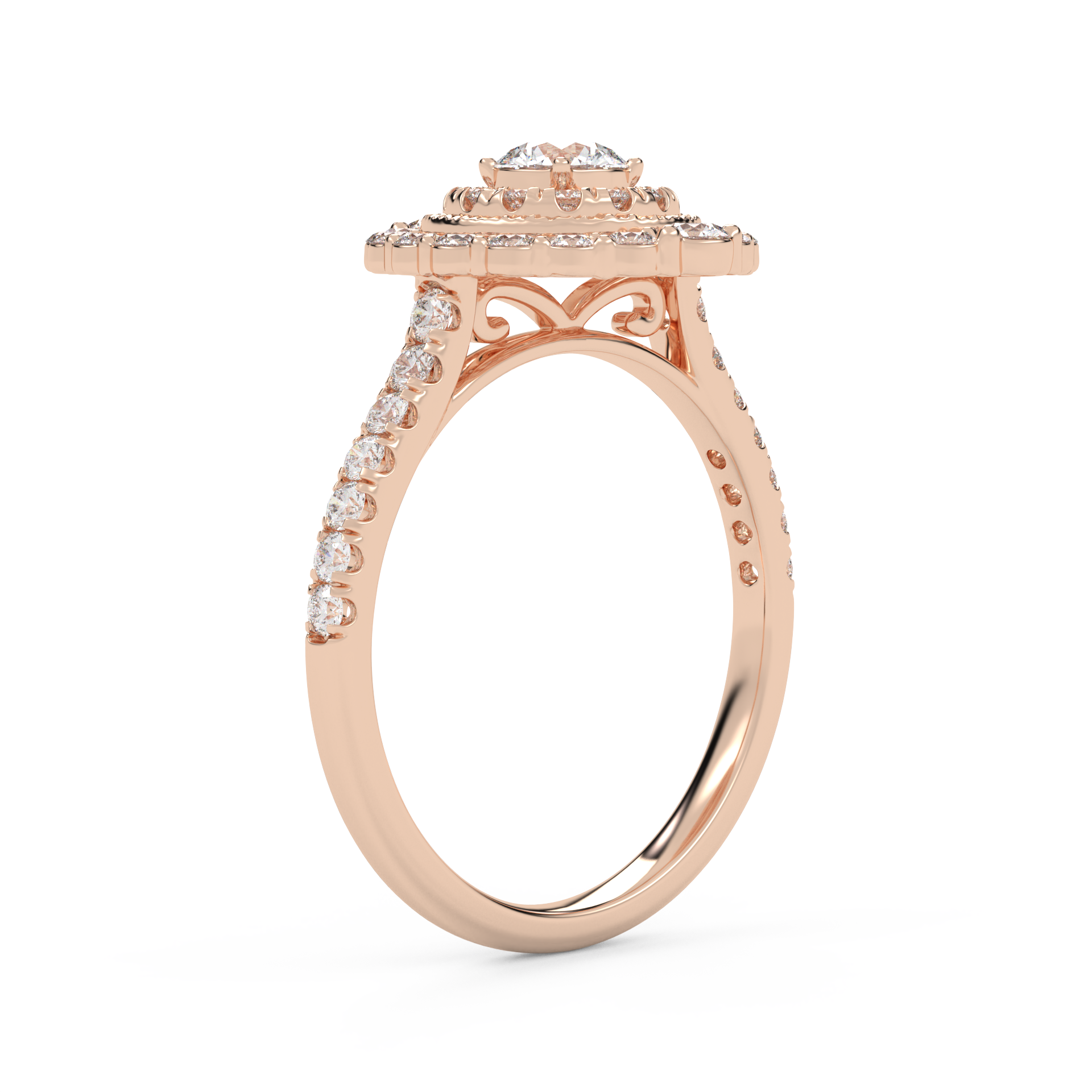 IGI Certified Round Lab Diamond Ring