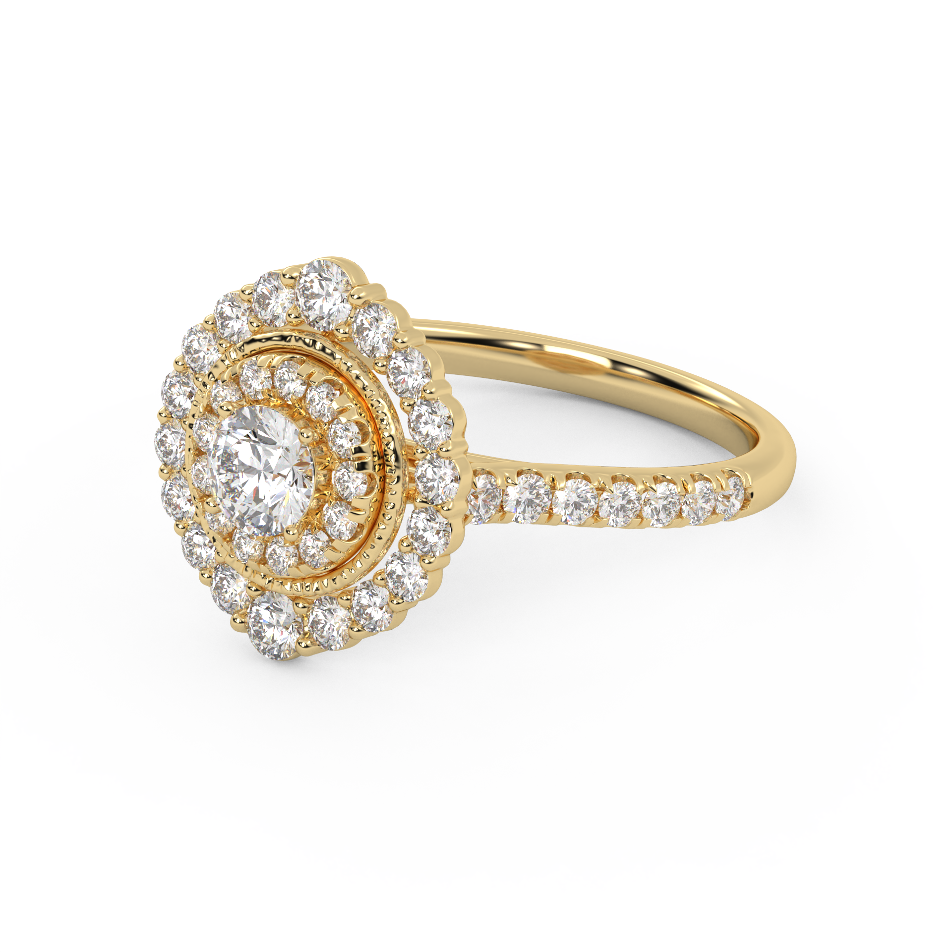 IGI Certified Round Lab Diamond Ring