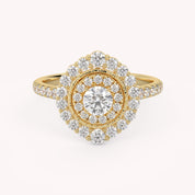 IGI Certified Round Lab Diamond Ring