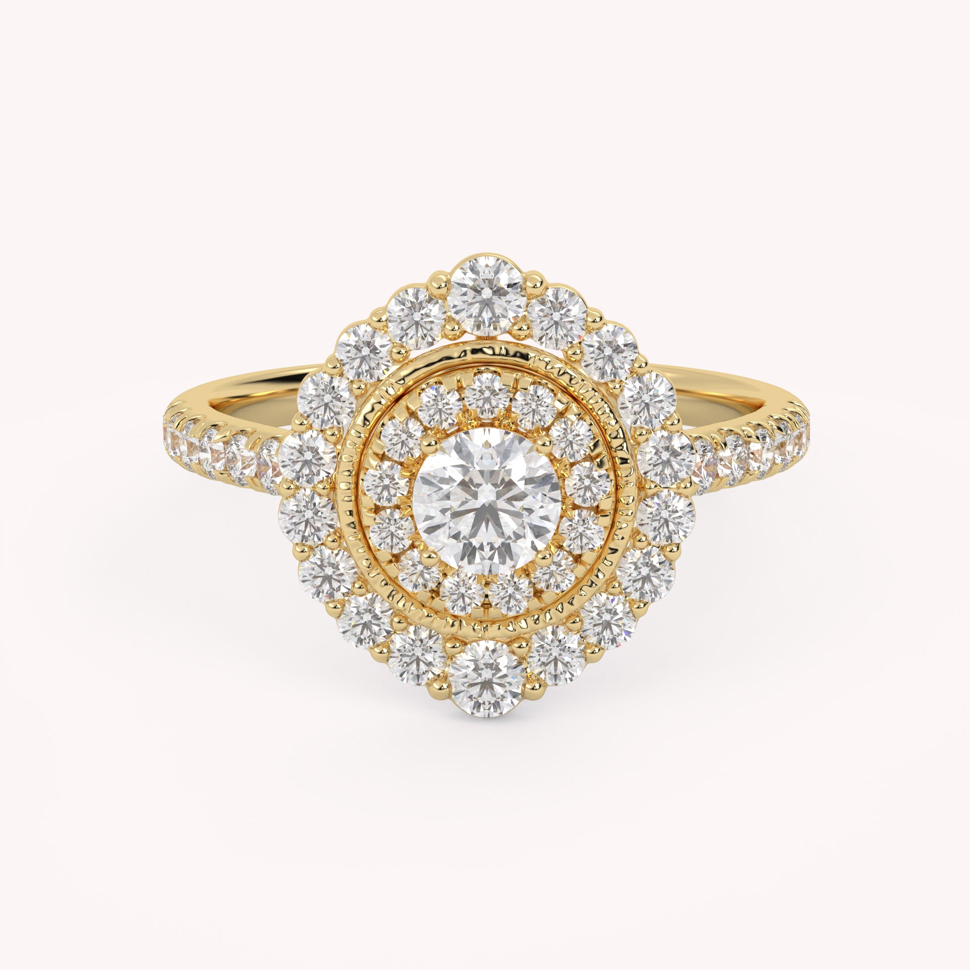 IGI Certified Round Lab Diamond Ring