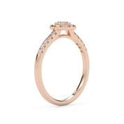 IGI Certified Teardrop Halo Ring