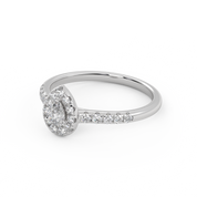 IGI Certified Teardrop Halo Ring