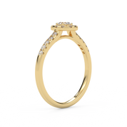 IGI Certified Teardrop Halo Ring