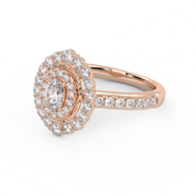 IGI Certified Oval and Round 1.05 Carat Lab Grown Diamond engagement Ring