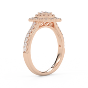 IGI Certified Oval and Round 1.05 Carat Lab Grown Diamond engagement Ring