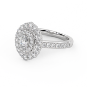 IGI Certified Oval and Round 1.05 Carat Lab Grown Diamond engagement Ring