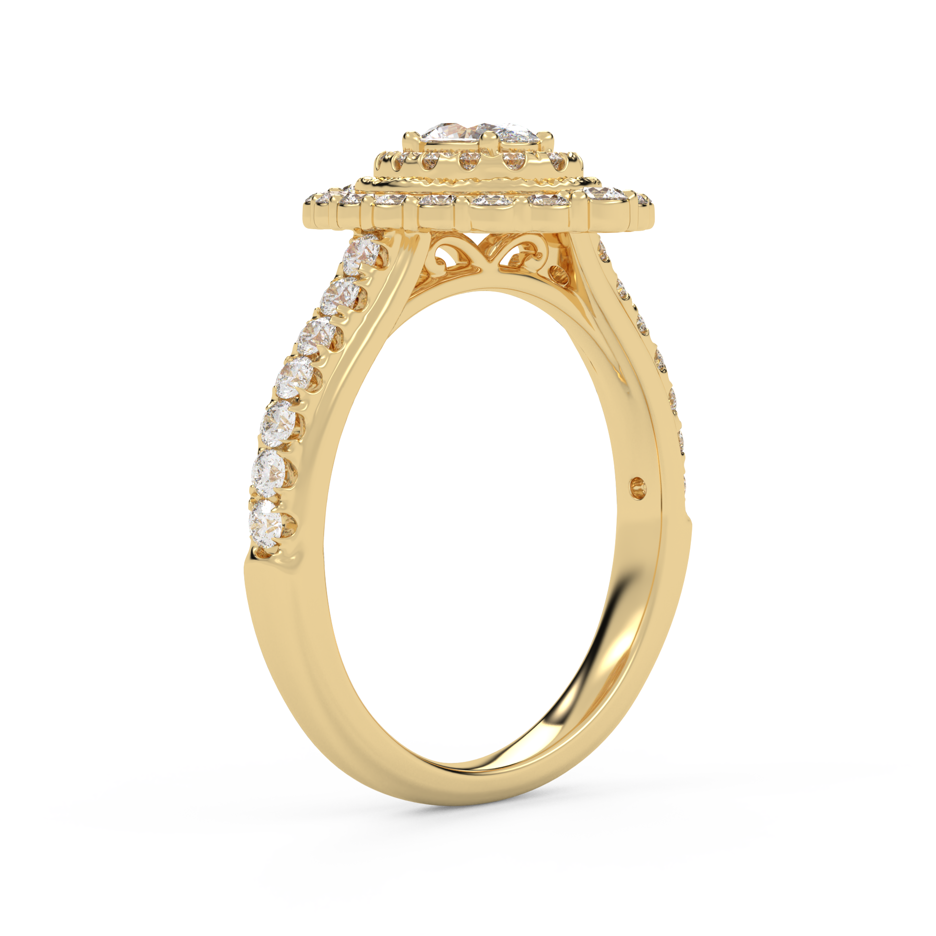 IGI Certified Oval and Round 1.05 Carat Lab Grown Diamond engagement Ring