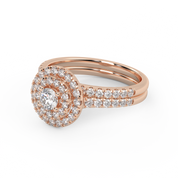 IGI Certified Round Bridal Set Ring