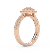 IGI Certified Round Bridal Set Ring
