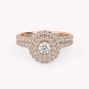 IGI Certified Round Bridal Set Ring
