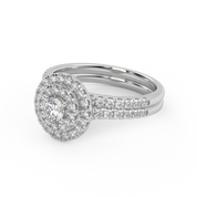 IGI Certified Round Bridal Set Ring