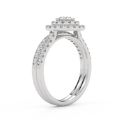 IGI Certified Round Bridal Set Ring