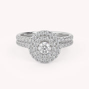 IGI Certified Round Bridal Set Ring