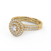 IGI Certified Round Bridal Set Ring